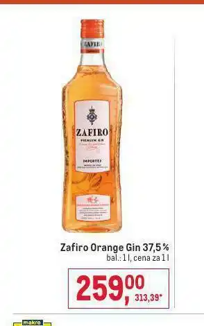 Makro Zafiro orange gin 37,5% nabídka