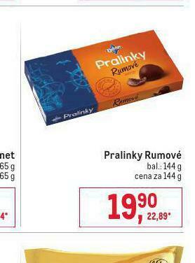 Makro Pralinky rumové nabídka