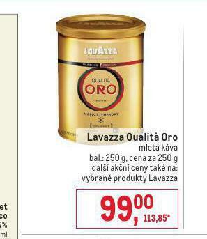 Makro Lavazza qualitá oro mletá káva nabídka