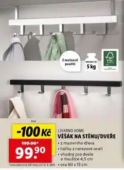Lidl LIVARNO HOME VĚŠÁK NA STĚNU/DVEŘE nabídka