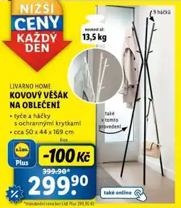 Lidl LIVARNO HOME KOVOVÝ VĚŠÁK NA OBLEČENÍ nabídka