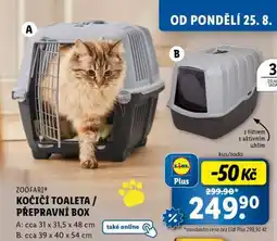 Lidl ZOOFARI KOČIČÍ TOALETA / PŘEPRAVNÍ BOX nabídka