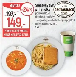 Globus Smažený sýr s hranolky nabídka