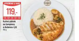 Globus Kuřecí plátek se žampiony a dušenou rýží nabídka