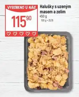 Globus Halušky s uzeným masem a zelím nabídka