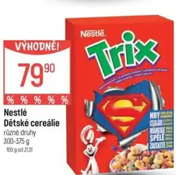 Globus Nestlé Dětské cereálie nabídka