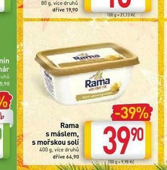 Rama s máslem. s mořskou solí