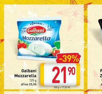 Billa Mozzarella nabídka