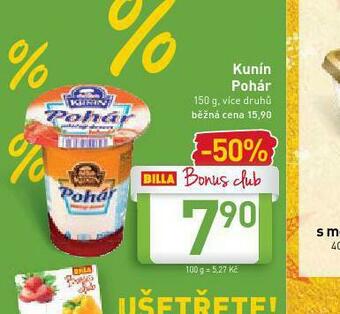 Billa Kunín pohár nabídka
