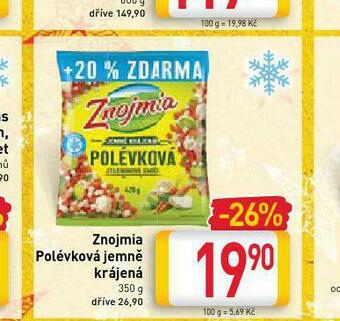 Billa Znojmia polévková jemně krájená nabídka