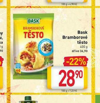 Billa Bask bramborové těsto nabídka