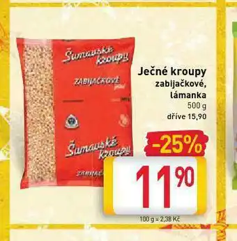 Billa Ječné kroupy zabijačkové, lámanka nabídka