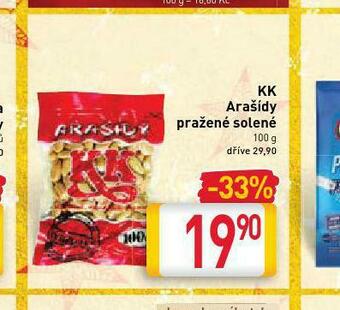 Billa Kk arašídy pražené, solené nabídka
