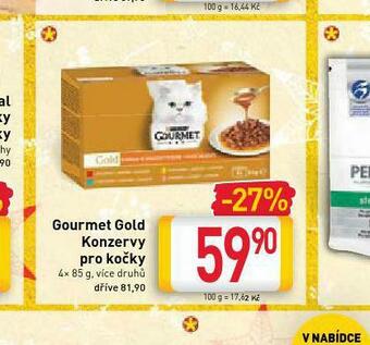 Billa Gourmet gold konzervy pro kočky nabídka