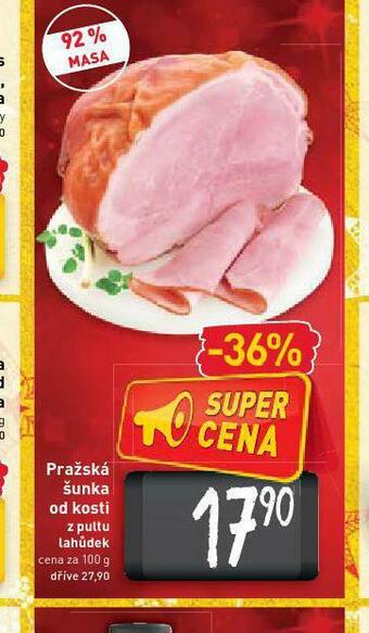 Billa Pražská šunka od kosti nabídka