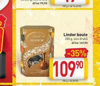 Billa Lindor koule nabídka