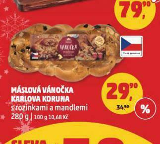 Penny Market Máslová vánočka nabídka