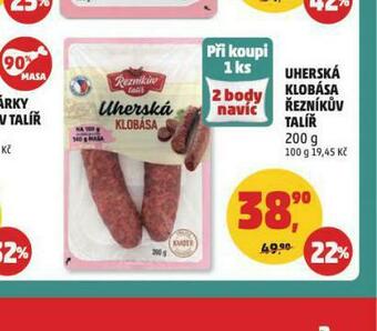Penny Market Uherská klobása nabídka