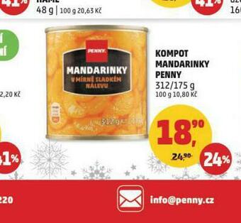 Penny Market Kompot mandarinky nabídka