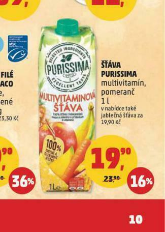 Penny Market Šťáva purissima nabídka