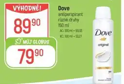 Globus Dove antiperspirant nabídka
