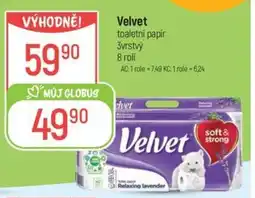 Globus Velvet toaletní papír nabídka