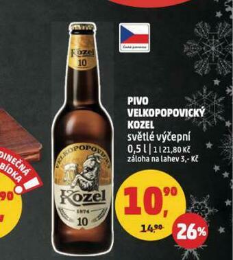 Penny Market Pivo velkopopovický kozel 10 nabídka