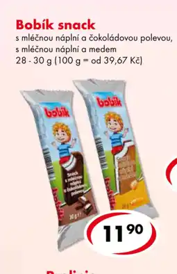 CBA Bobík snack nabídka