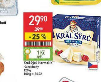 Globus Král sýrů hermelín nabídka
