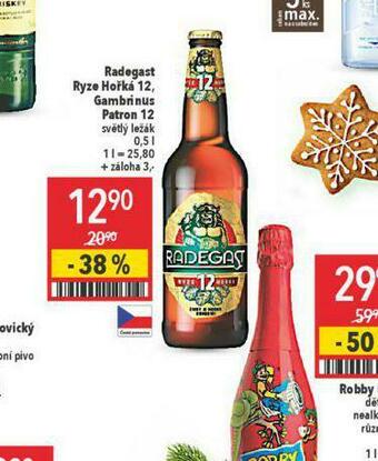 Globus Pivo radegast ryze hořká 12 nabídka