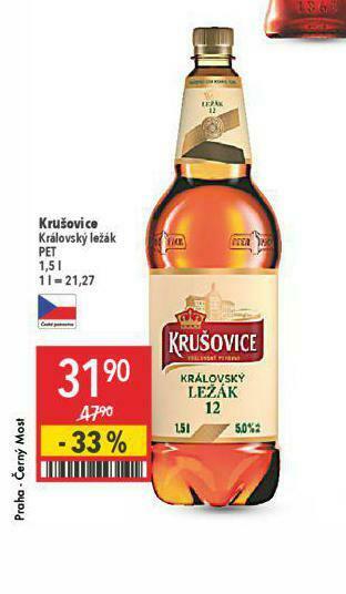Globus Pivo krušovice 12 královský ležák nabídka