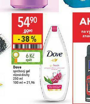 Globus Dove sprchový gel nabídka
