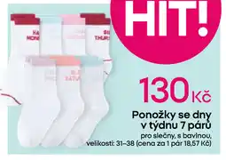 Pepco Ponožky se dny v týdnu 7 párů nabídka