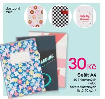 Pepco Sešit A4 nabídka