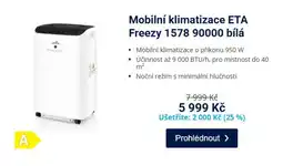 Datart Mobilní klimatizace ETA Freezy 1578 90000 bílá nabídka