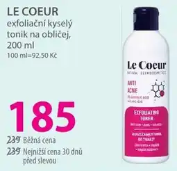 Hebe LE COEUR exfoliační kyselý tonik na obličej nabídka