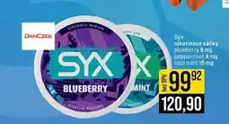 Jip Syx nikotinové sáčky blueberry 8 mg peppermint 4 mg cool mint 16 mg nabídka