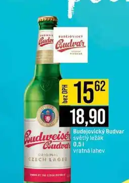 Jip Budejovický Budvar Budweiser světlý ležák Budva 0,5l nabídka