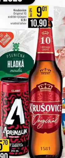 Jip Krušovice Original 10 světlé výčepni 0,5l nabídka