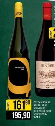 Jip Zbyněk Osička pozdní sběr Sauvignon Rulandské šedé Chardonnay 0,75l nabídka