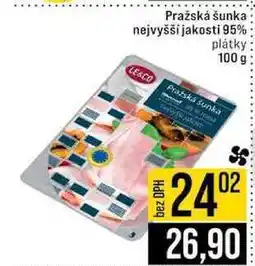 Jip Pražská šunka nejvyšší jakosti 95% plátky 100 g nabídka