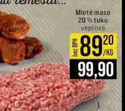 Jip Mleté maso 20% tuku vepřové 1kg nabídka