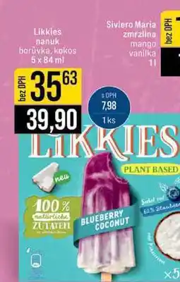 Jip Likkles nanuk borůvka, kokos 5 x 84 ml nabídka