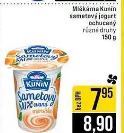 Jip Mlékárna Kunin sametový jogurt ochucený různé druhy 150 g nabídka