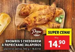 Lidl Rhombig s cheddarem a papričkami jalapeños nabídka