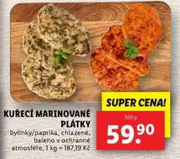 Lidl KUŘECÍ MARINOVANÉ PLÁTKY nabídka