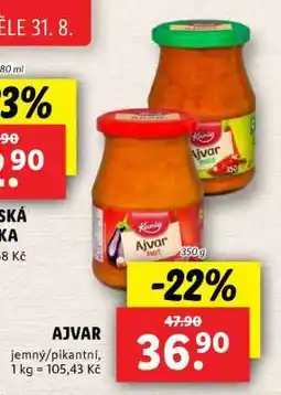Lidl Kania Ajvar nabídka