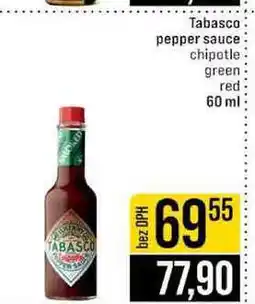 Jip Tabasco pepper sauce chipotle green red 60 ml nabídka