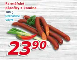 ESO MARKET Farmářské párečky z komína nabídka