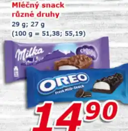 ESO MARKET Mléčný snack různé druhy nabídka